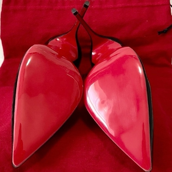 Christian Louboutin Pigalle Follies pumps 100mm Black Napa leather. EU37.5 - Picture 3 of 10